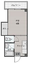丸博ビル緑町 1Kの間取図画像