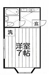 ゴールドクレスト 1Kの間取図画像