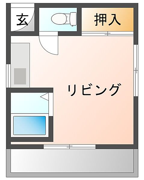 共栄マンション 4F｜兵庫県三木市府内町(賃貸アパート1R・4階・25.00㎡)の写真 その2