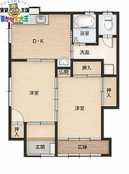 花川アパート 2階/-