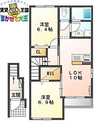 エスペランサYSK 2LDKの間取図画像