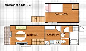 MayFair壱番館  ｜ 長崎県長崎市十人町（賃貸アパート1K・1階・24.17㎡） その2