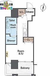 Plum.yu ワンルームの間取図画像