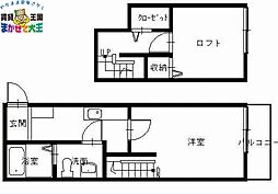 クレストモア 1SKの間取図画像
