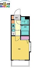 グランピアマンション長崎 1Kの間取図画像