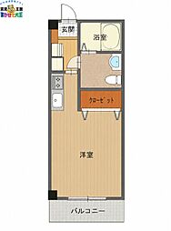 ブランチ家野町 ワンルームの間取図画像