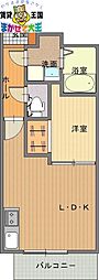 長崎市夫婦川町アパート 1LDKの間取図画像