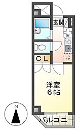 ISグランデ子安町 1Kの間取図画像