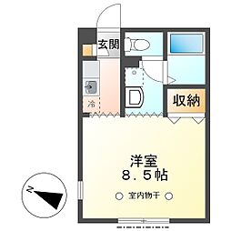 エクセレント・K 1Kの間取図画像