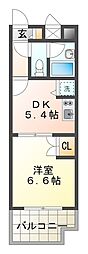 東亜建設第3ビル 1DKの間取図画像