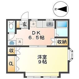 ApricotStage2 1DKの間取図画像