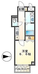 ISグランデ寺町 1Kの間取図画像