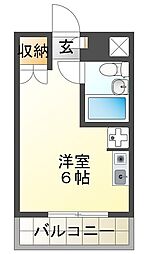 メゾンドシャル斎藤 ワンルームの間取図画像