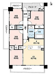 第7本郷アイリス 4LDKの間取図画像