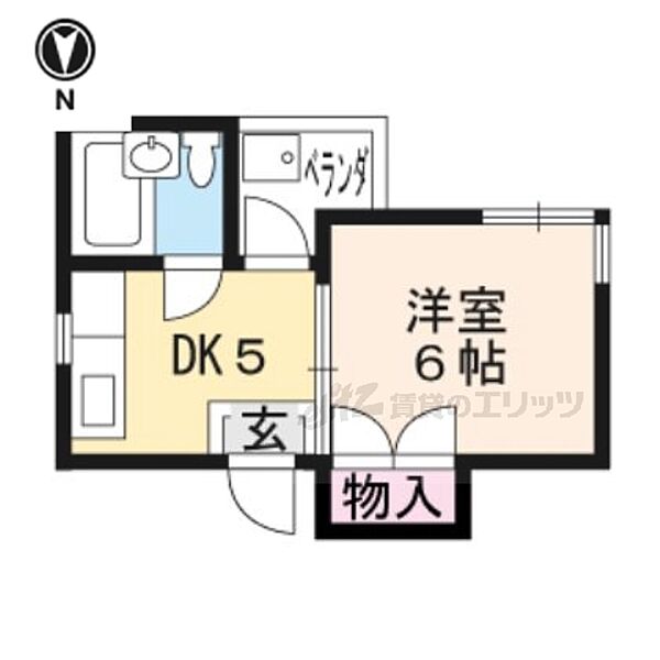 五十川ビル 406｜京都府京都市下京区梅小路高畑町(賃貸マンション1DK・4階・21.00㎡)の写真 その2