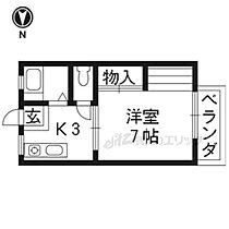 京都府京都市右京区山ノ内荒木町（賃貸アパート1K・1階・23.00㎡） その2