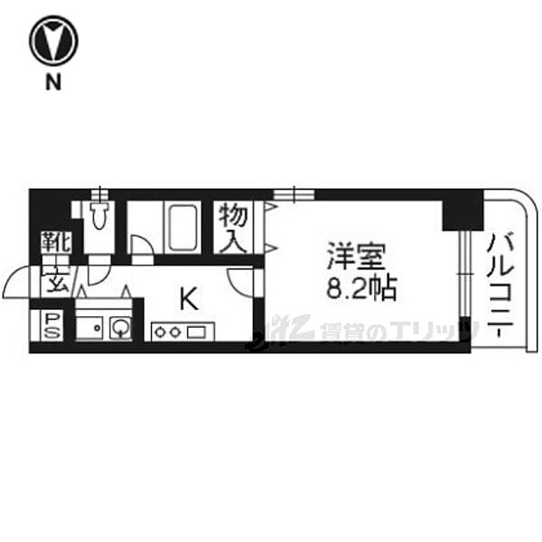 京都府京都市下京区七条御所ノ内南町(賃貸マンション1K・7階・26.10㎡)の写真 その2