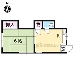 リッチモンド岡崎 2階1DKの間取り