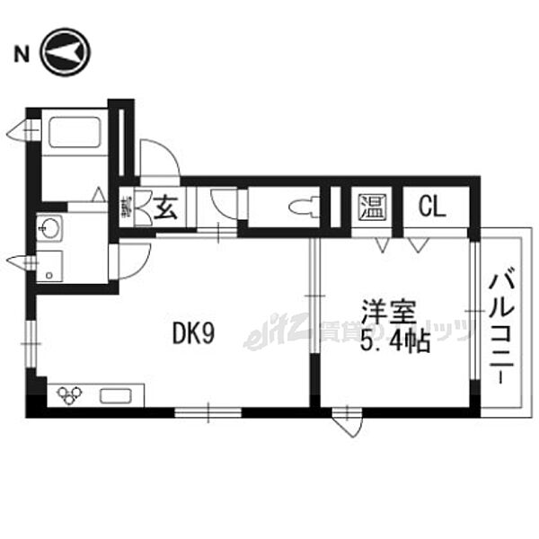 Ｃａｓａｄ’Ｈａｎａ 301｜京都府京都市北区大将軍南一条町(賃貸マンション1LDK・3階・37.00㎡)の写真 その2