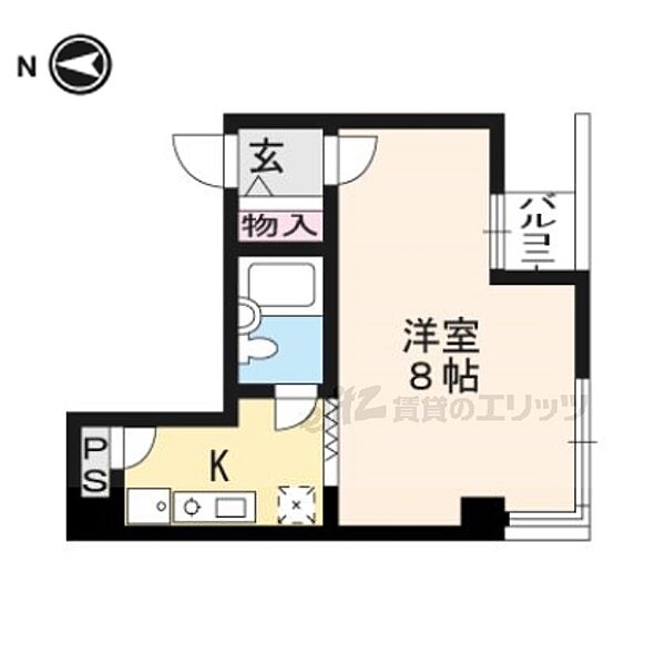 ＣＡＳＡ聚楽 203｜京都府京都市中京区聚楽廻西町(賃貸マンション1R・2階・20.00㎡)の写真 その2