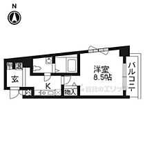 京都府京都市左京区田中玄京町（賃貸マンション1K・3階・22.29㎡） その2