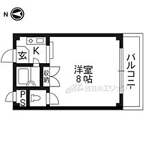 京都府京都市右京区西院月双町（賃貸マンション1K・6階・19.44㎡） その2