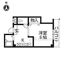 京都府京都市下京区大宮通花屋町下ル大宮（賃貸マンション1K・4階・22.00㎡） その2