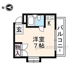 ジョイハウス ワンルームの間取図画像