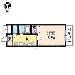 珠光ビル四条大宮 1Kの間取図画像