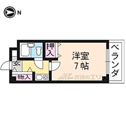 カワサキハウス2号館 1Kの間取図画像