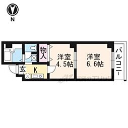 マッケンジー東堀川 2Kの間取図画像