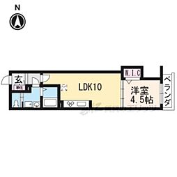 JMメゾン御所西 1LDKの間取図画像