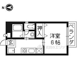 ニー・ロッソ 1Kの間取図画像