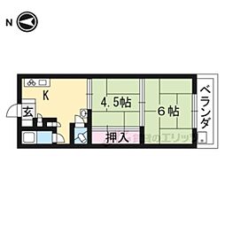 ルビーマンション 2Kの間取図画像