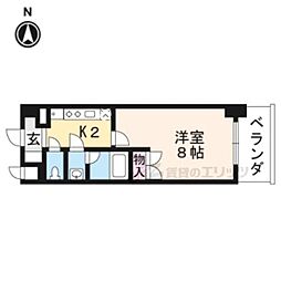 LAFONTECAMPANA 1Kの間取図画像