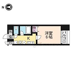 サムティ京都西大路North 1Kの間取図画像