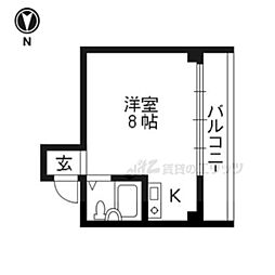 ビーハウス ワンルームの間取図画像