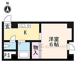 アベニューセブンセブン 1Kの間取図画像