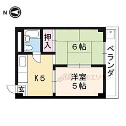 ハイツ大谷 2Kの間取図画像