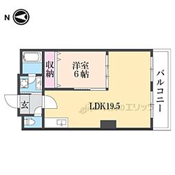 インペリアル堀川 1LDKの間取図画像
