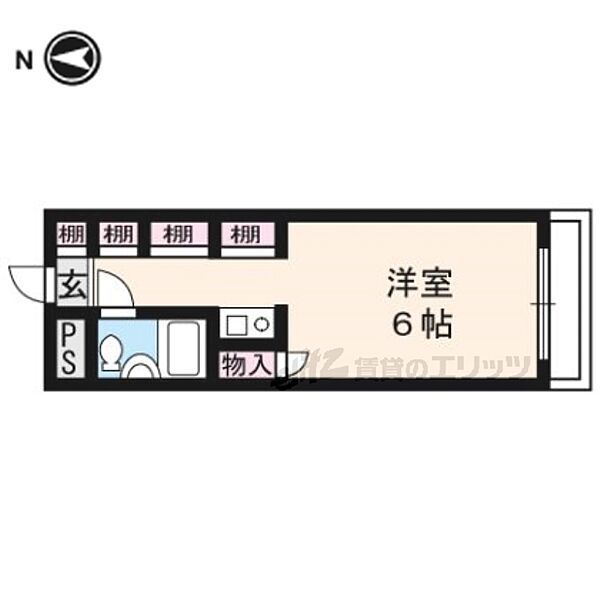 コーポ樋ノ口 110｜京都府京都市左京区田中樋ノ口町(賃貸マンション1K・1階・18.26㎡)の写真 その2