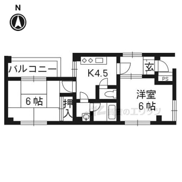 京都府京都市下京区大宮通五条下る２丁目中堂寺前町(賃貸マンション2DK・4階・33.00㎡)の写真 その2