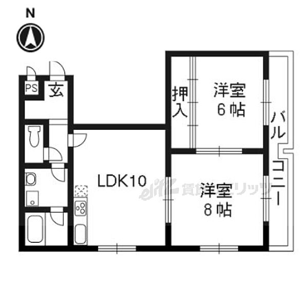 京都府京都市上京区新町室町の間上立売下る瓢箪図子町(賃貸マンション2LDK・4階・50.59㎡)の写真 その2