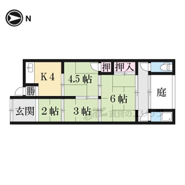 太秦安井柳通町8 真ん中｜京都府京都市右京区太秦安井柳通町(賃貸テラスハウス4K・1階・40.00㎡)の写真 その2