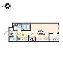 京都府京都市左京区田中上大久保町（賃貸マンション1K・2階・25.68㎡） その2