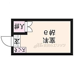 福ノ川ハイツ 1Kの間取図画像