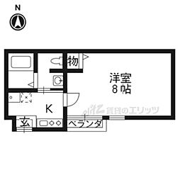 JR東海道・山陽本線 京都駅 徒歩10分の賃貸マンション 3階1Kの間取り