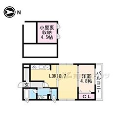 TERRACEHOUSEOKUMURA 1LDKの間取図画像