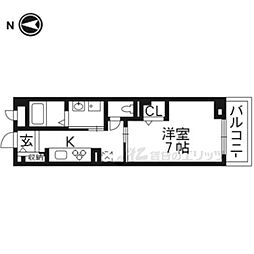ブーゲンビリアプレイス 1Kの間取図画像