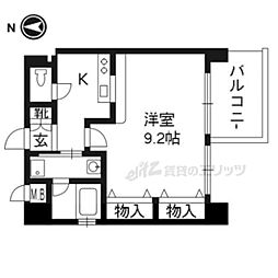 ベラジオ烏丸御池2 1Kの間取図画像